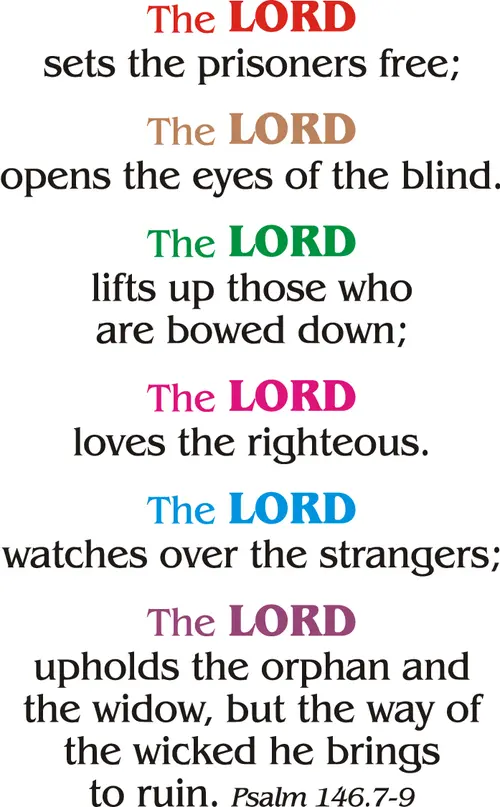 Season After Pentecost Proper 27 Year B -- Psalm 146:7-9