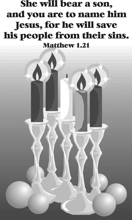 Year A Advent Fourth Sunday (grayscale)