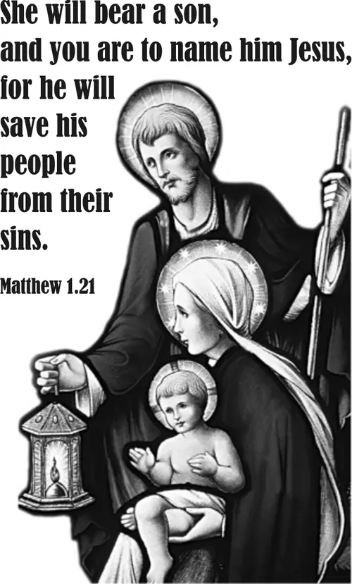Year A Advent Fourth Sunday (grayscale)