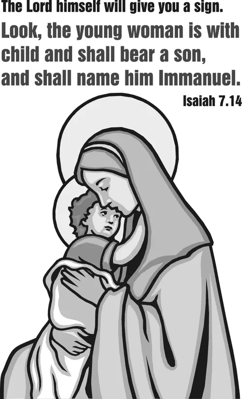 Year A Advent Fourth Sunday (grayscale)