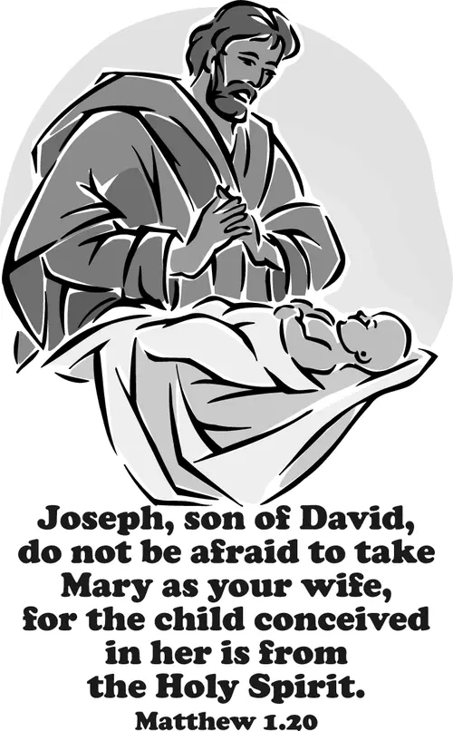 Year A Advent Fourth Sunday (grayscale)