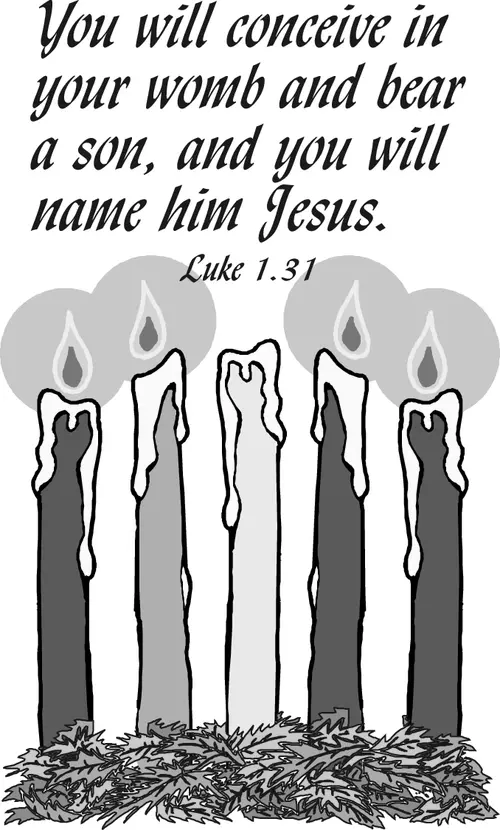 Year B Advent Fourth Sunday (grayscale)