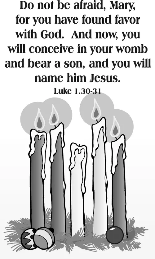 Year B Advent Fourth Sunday (grayscale)