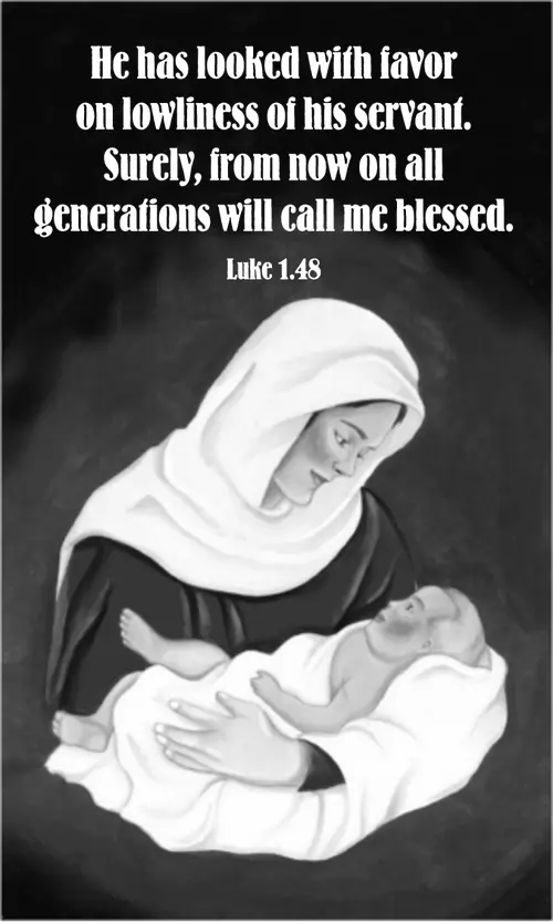 Year B Advent Fourth Sunday (grayscale)