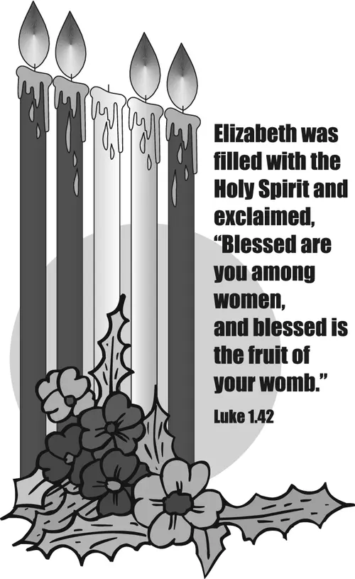 Year C Advent Fourth Sunday (grayscale)
