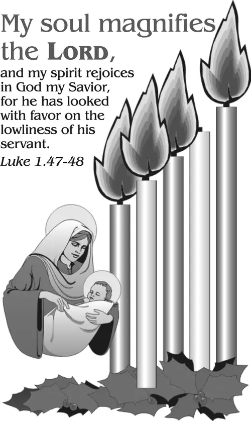Year C Advent Fourth Sunday (grayscale)