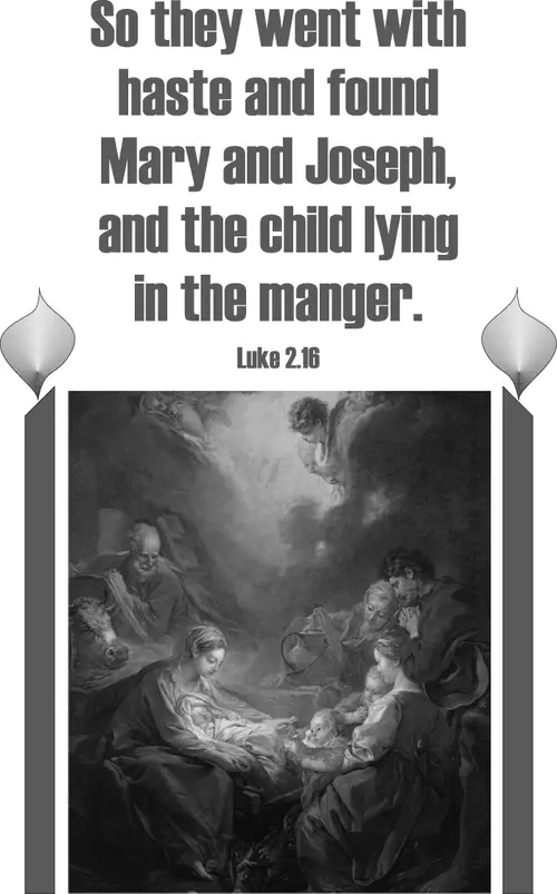 Year B Advent Fourth Sunday (grayscale)