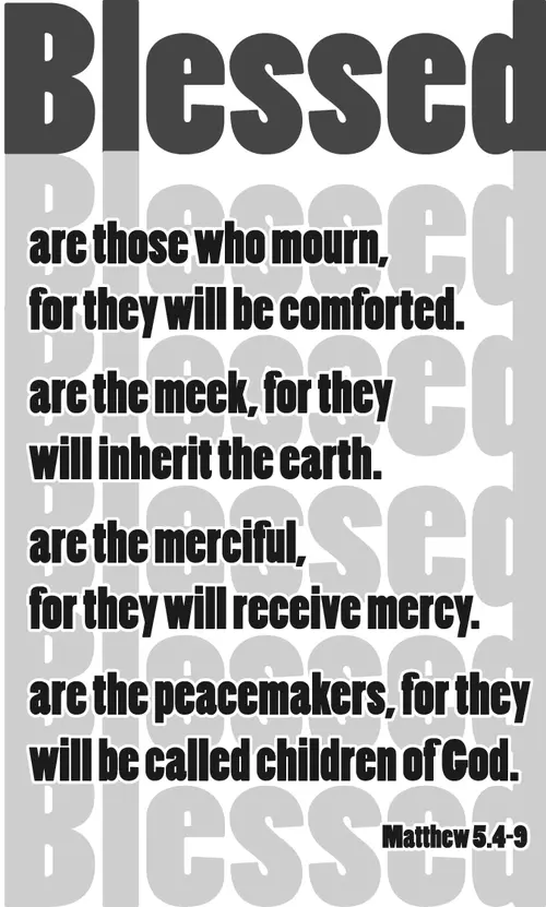 Year A Epiphany Fourth Sunday (grayscale)