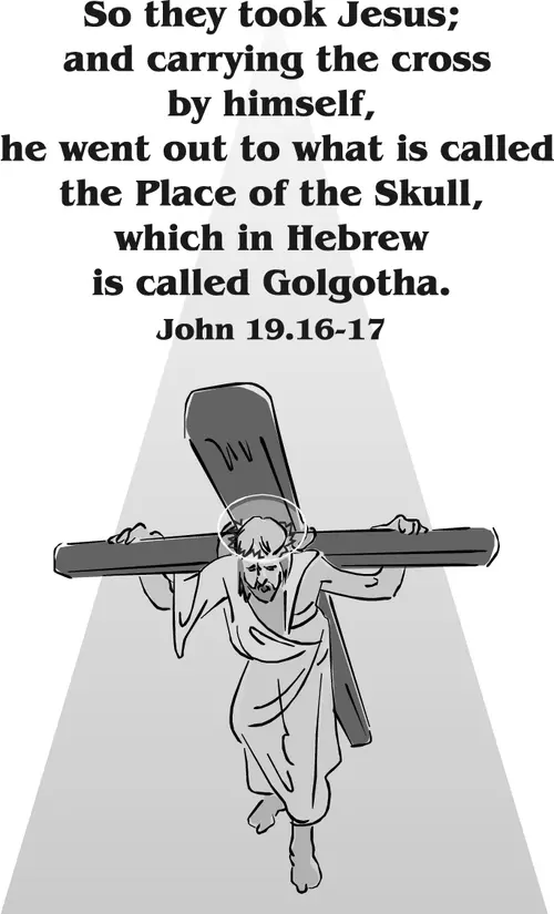 Holy Week Good Friday Year B -- John 18:1 through 19:42 (grayscale)