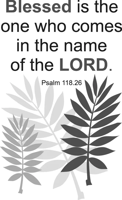 Year B Lent Palm/Passion Sunday (grayscale)