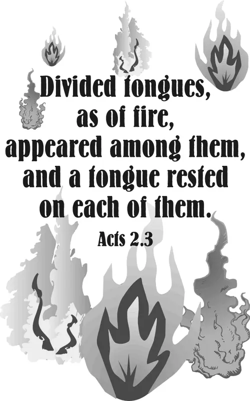 Year A Easter Pentecost Sunday (grayscale)
