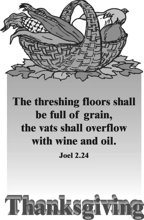 Year B After Pentecost Thanksgiving Day (USA) (grayscale)