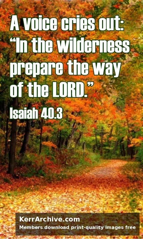 Year B Advent Second Sunday — Isaiah 40:3