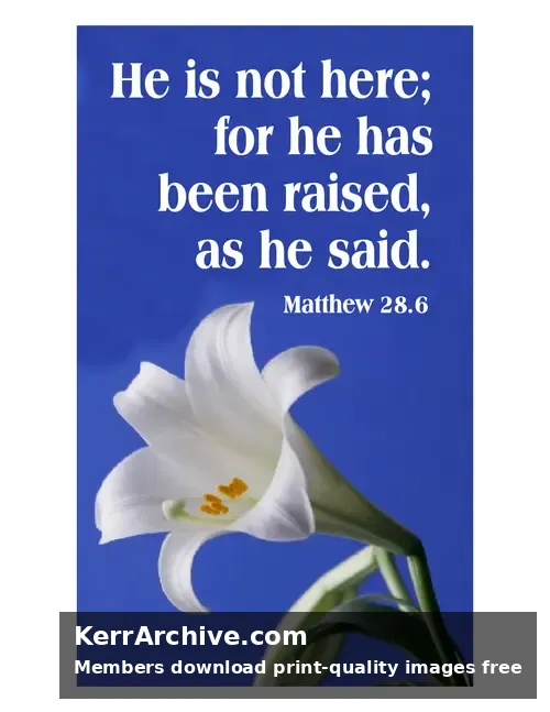 Year A Easter Sunday — Matthew 28:6