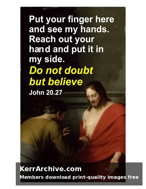 Year B Easter Second Sunday — John 20:27