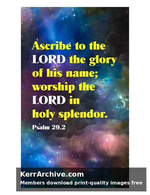 Year A Epiphany First Sunday — Psalms 29:2