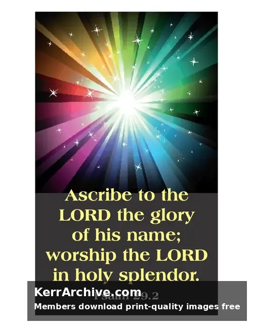 Year C Epiphany First Sunday — Psalms 29:2