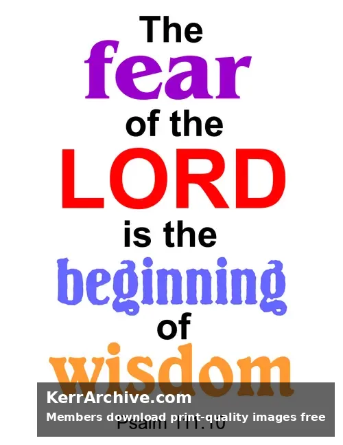 Year B Epiphany Four Sunday — Psalms 111:10