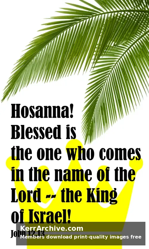 Palm Sunday — John 12:13