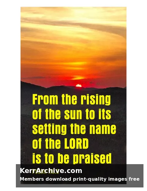Year C After Pentecost Proper 20 — Psalms 113:3