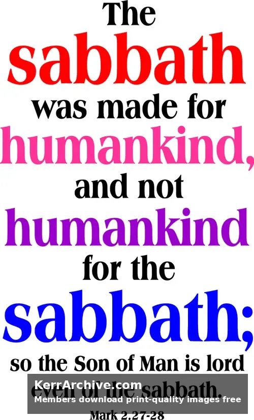 Year B After Pentecost Proper 4 — Mark 2:27