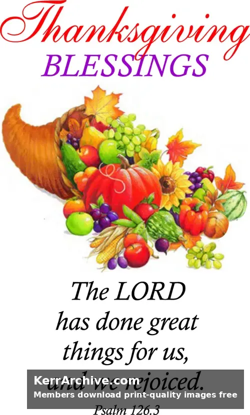 Thanksgiving — Psalms 126:3