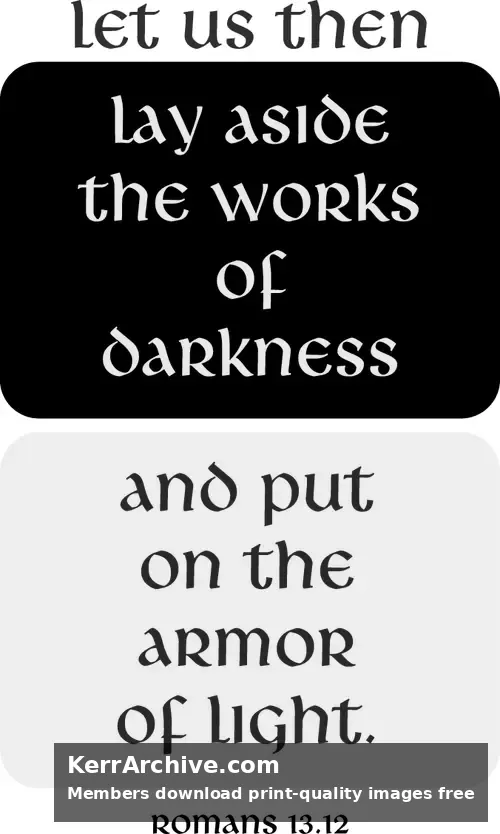 Year A Advent First Sunday — Romans 13:12 (grayscale)