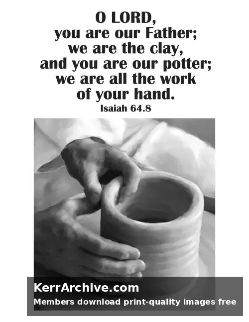 Year B Advent First Sunday — Isaiah 64:8 (grayscale)