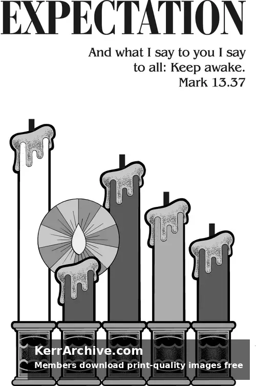 Year B Advent First Sunday (grayscale)