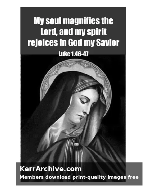 Advent Four Sunday — Luke 1:46-47 (grayscale)