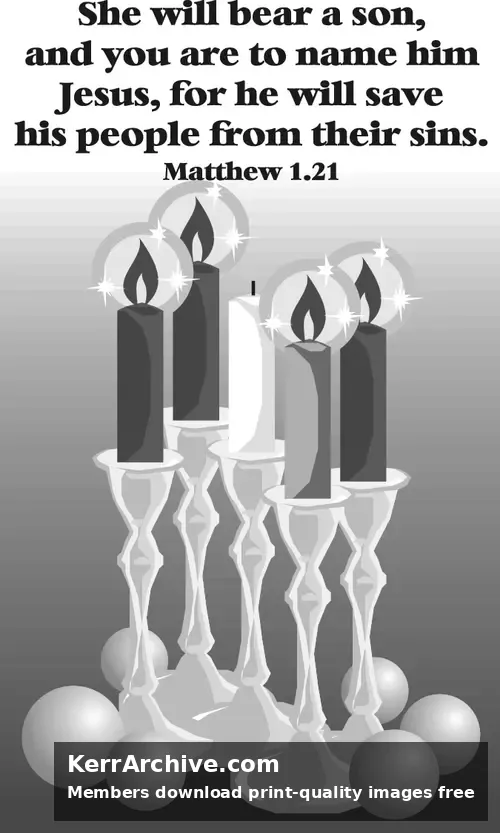 Year A Advent Fourth Sunday (grayscale)