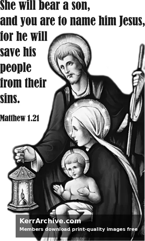 Year A Advent Fourth Sunday (grayscale)