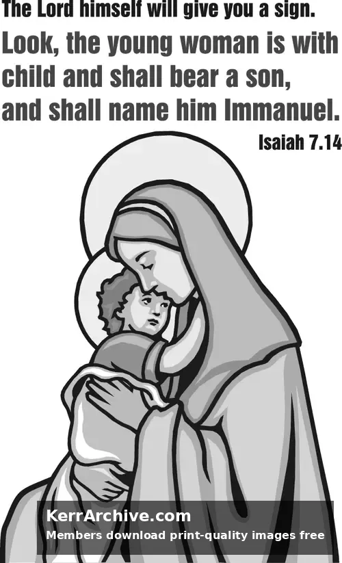 Year A Advent Fourth Sunday (grayscale)