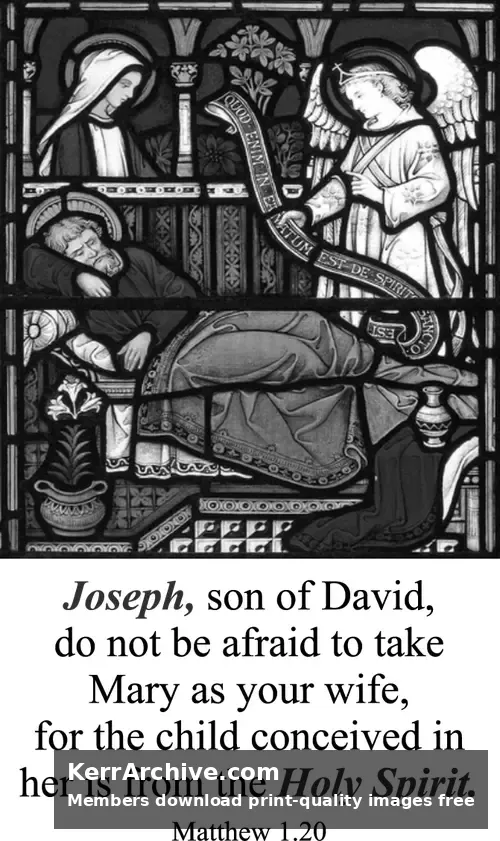 Year A Advent Four Sunday — Matthew 1:20 (grayscale)