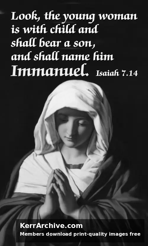 Year A Advent Four Sunday — Isaiah 7:14 (grayscale)