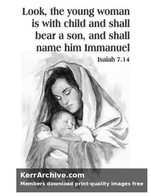 Year A Advent Four Sunday — Isaiah 7:14 (grayscale)