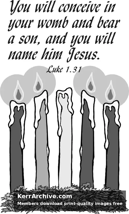 Year B Advent Fourth Sunday (grayscale)