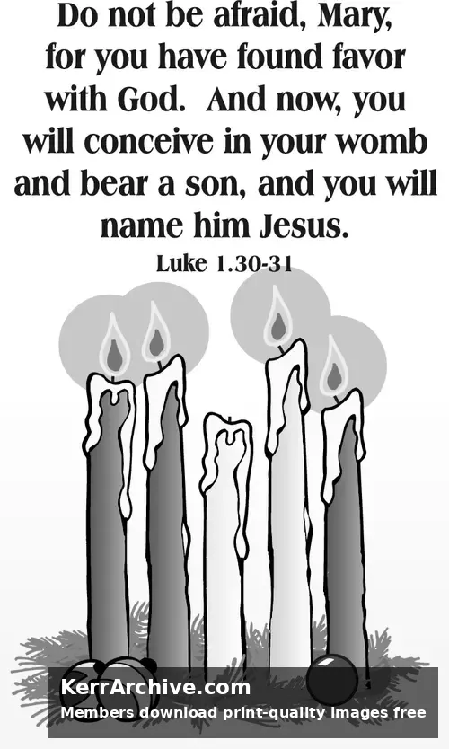 Year B Advent Fourth Sunday (grayscale)