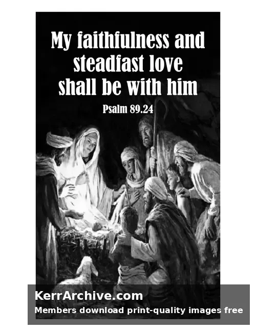 Year B Advent Four Sunday — Psalms 89:24 (grayscale)