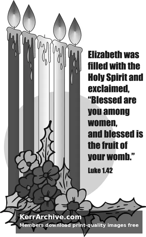 Year C Advent Fourth Sunday (grayscale)