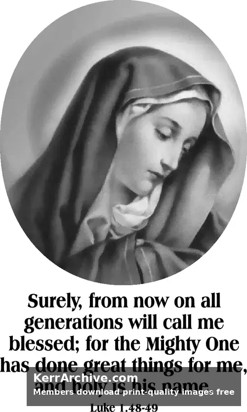 Year C Advent Four Sunday — Luke 1:48-49 (grayscale)
