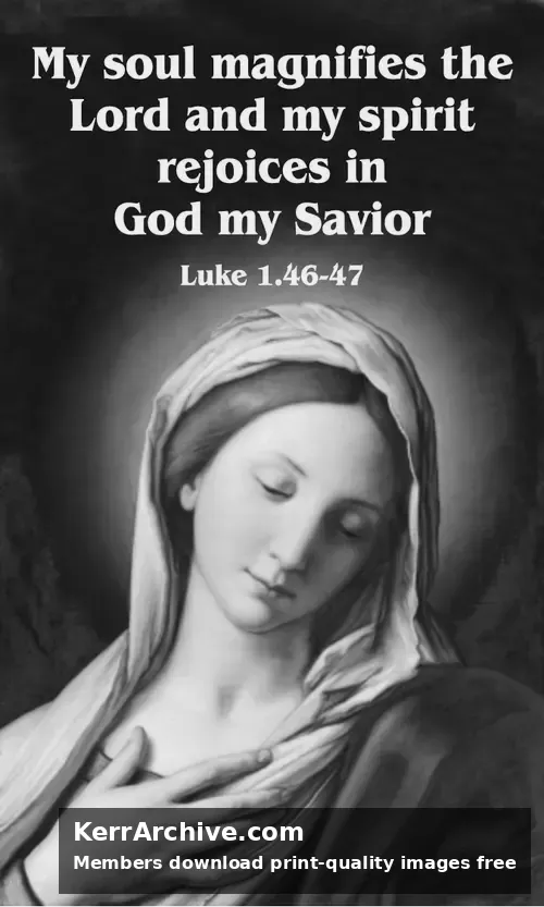 Advent Four Sunday — Luke 1:46 47 (grayscale)