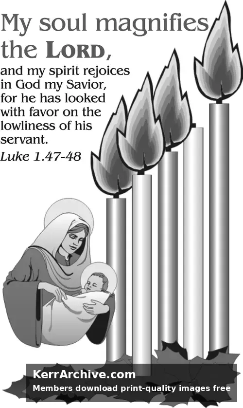 Year C Advent Fourth Sunday (grayscale)