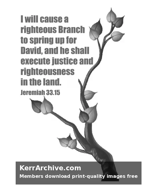 Advent One Sunday — Jeremiah 33:15 (grayscale)