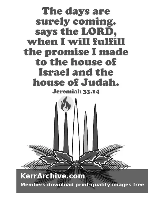 Year C Advent One Sunday — Jeremiah 33:14 (grayscale)