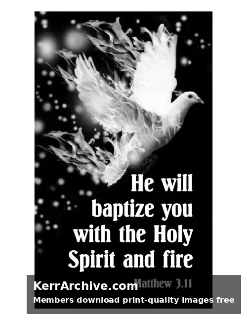 Year A Advent Second Sunday — Matthew 3:11 (grayscale)