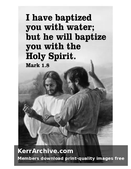 Year B Advent Second Sunday — Mark 1:8 (grayscale)