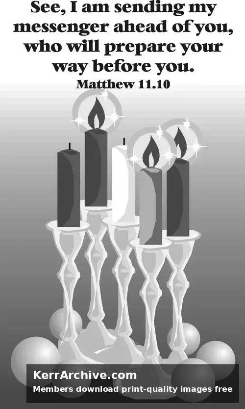 Year A Advent Third Sunday (grayscale)