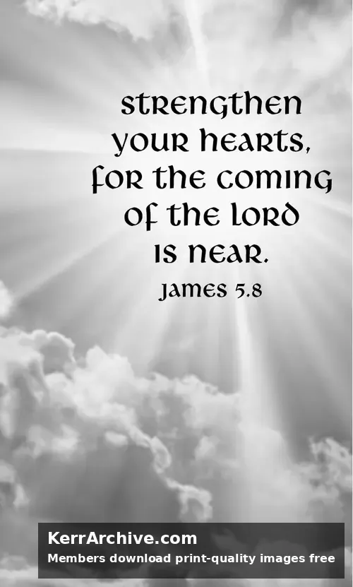 Year A Advent Sunday — James 5:8 (grayscale)