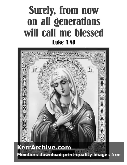 Advent Sunday — Luke 1:48 (grayscale)